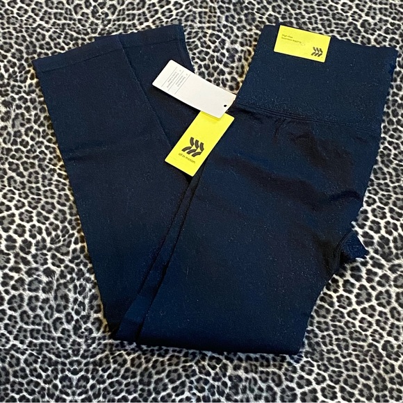 Lurex Sparkle Seamless High-Rise Leggings All In Motion Black Blue Green Shimmer - Picture 10 of 15